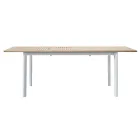 Table Butterfly Extensible jusqu'à 210 cm en Aluminium et Plateau en Teck - Incanto Viadurini