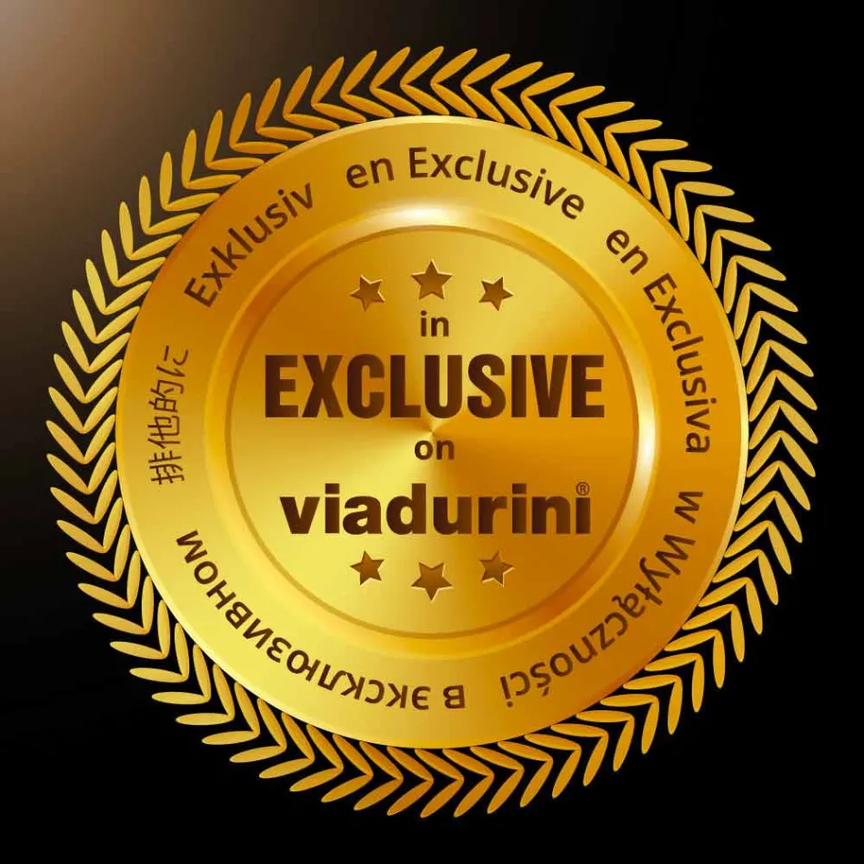 Table extensible blanche avec structure en bois massif naturel Rico Viadurini