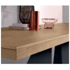 Table extensible avec rallonge centrale en placage bois - Aperol Viadurini