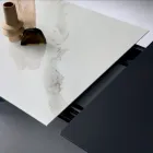 Table extensible avec rallonge latérale en vitrocéramique - Aperol Viadurini