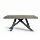 Table extensible à ouverture latérale synchronisée en mélamine - Settimmio Viadurini