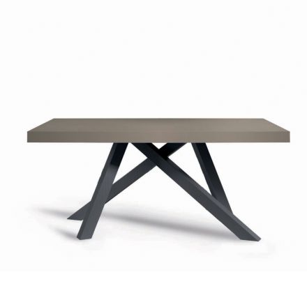 Table extensible à ouverture latérale synchronisée en mélamine - Settimmio Viadurini
