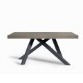 Table extensible à ouverture latérale synchronisée en mélamine - Settimmio