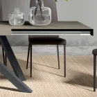 Table extensible à ouverture latérale synchronisée en mélamine - Settimmio Viadurini