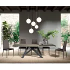 Table extensible à ouverture latérale synchronisée en mélamine - Settimmio Viadurini