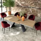 Table Extensible avec Ouverture Latérale Synchronisée Fabriquée en Italie - Verres Viadurini