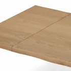 Table Extensible avec Bord Écorcé Irrégulier Fabriquée en Italie - Verres Viadurini