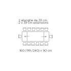 Table Extensible avec Bord Écorcé Irrégulier Fabriquée en Italie - Verres Viadurini