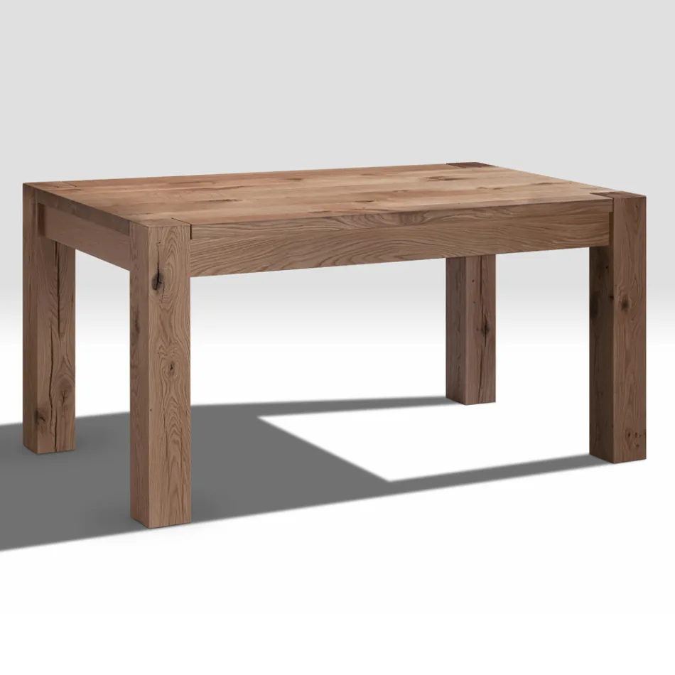 Table extensible avec pieds et plateau plaqués Made in Italy - Tash Viadurini