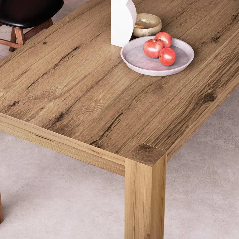 Table extensible avec pieds et plateau plaqués Made in Italy - Tash Viadurini