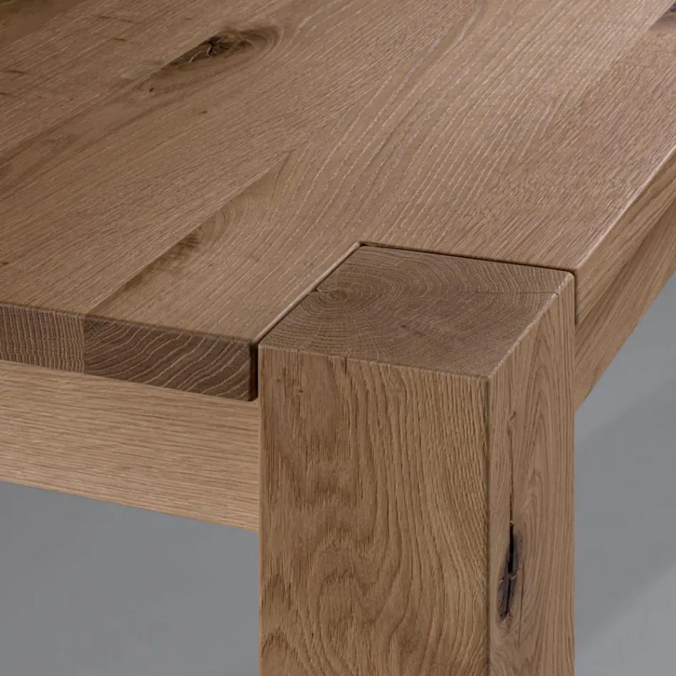Table extensible avec pieds et plateau plaqués Made in Italy - Tash Viadurini