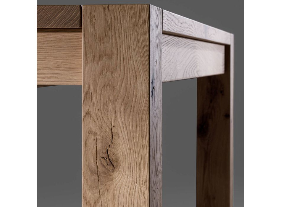 Table extensible avec pieds et plateau plaqués Made in Italy - Tash Viadurini