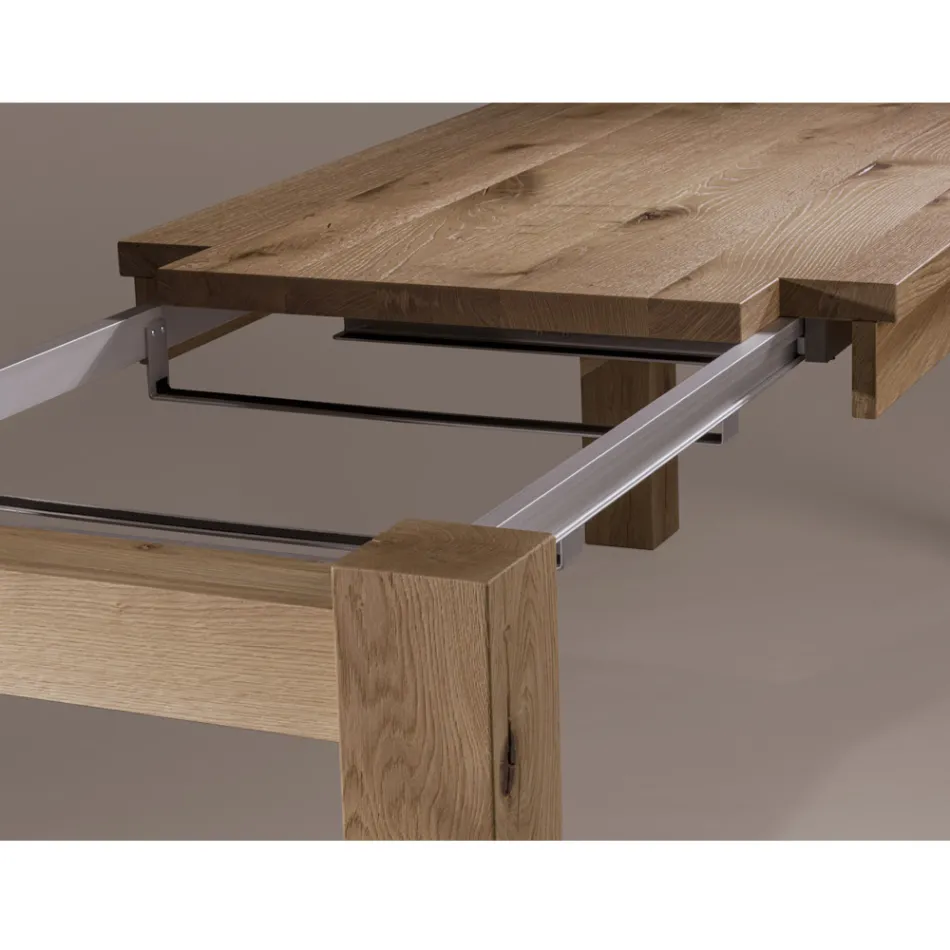 Table extensible avec pieds et plateau plaqués Made in Italy - Tash Viadurini