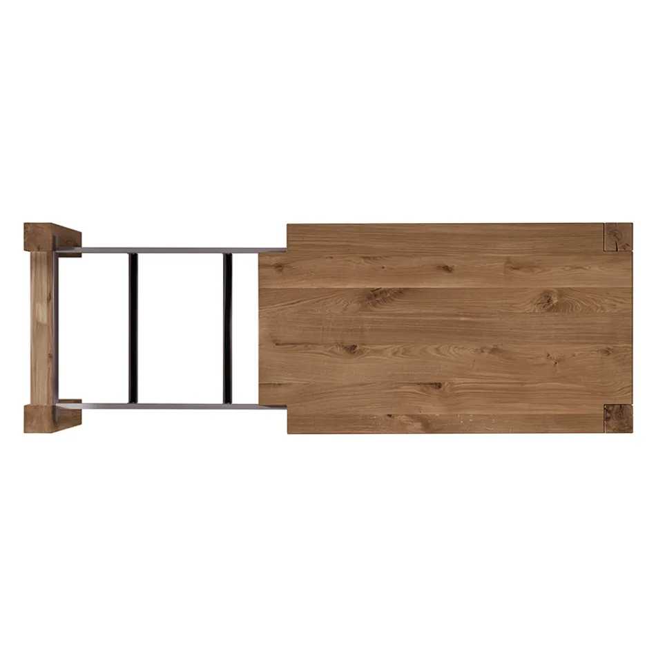 Table extensible avec pieds et plateau plaqués Made in Italy - Tash Viadurini