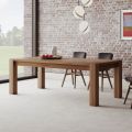 Table extensible avec pieds et plateau plaqués Made in Italy - Tash