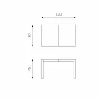 Table extensible avec pieds en hêtre, L130 / 210xP80cm, Denisio Viadurini