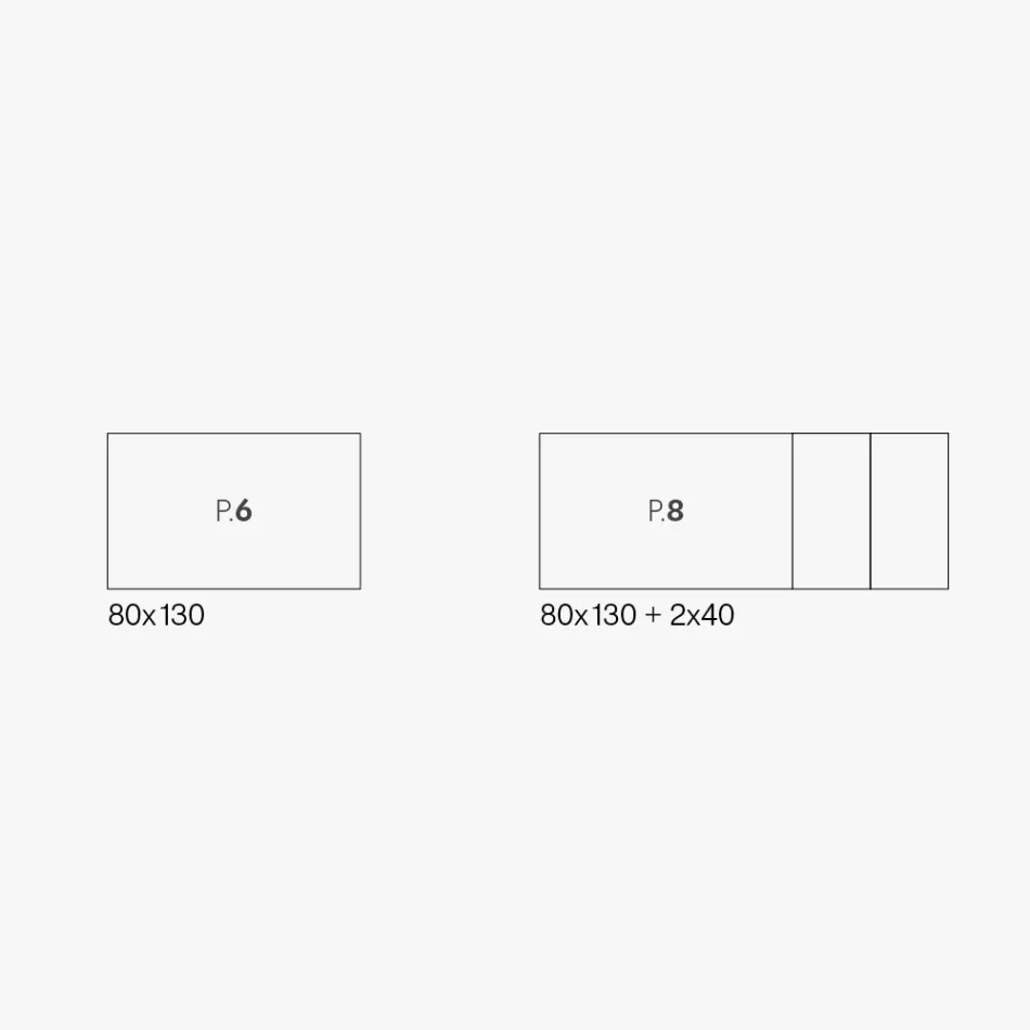 Table extensible avec pieds en métal blanc et plateau en mélamine - Shaila Viadurini