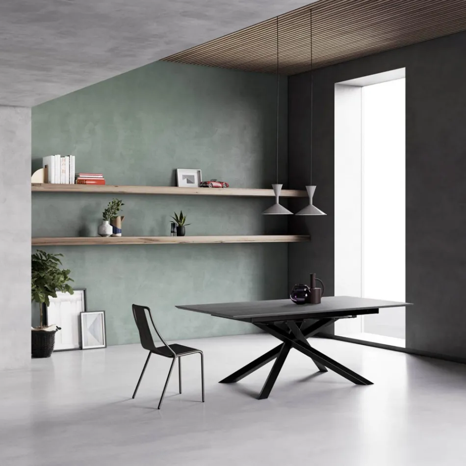 Table extensible avec pieds S70 fabriquée en Italie - Sagi Viadurini