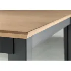Table extensible avec plateau en placage chêne naturel - Anis Viadurini