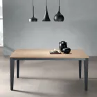 Table extensible avec plateau en placage chêne naturel - Anis Viadurini