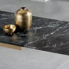 Table extensible avec plateau stratifié effet marbre foncé - Anis Viadurini