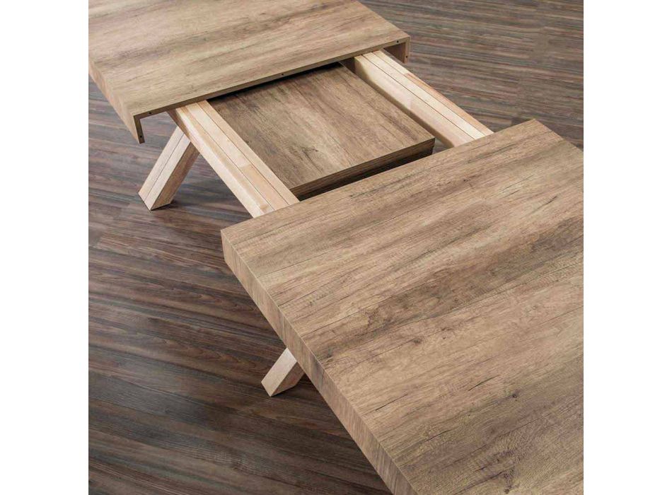Table extensible, avec plateau en bois mélaminé - Atessa Viadurini