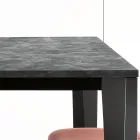 Table extensible avec plateau en mélamine et base en métal - Ariel Viadurini