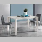Table extensible avec plateau en mélamine et base en métal - Ariel Viadurini