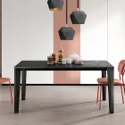 Table extensible avec plateau en mélamine et base en métal - Ariel Viadurini