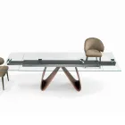 Table extensible avec plateau en verre fabriquée en Italie - Equatore Viadurini