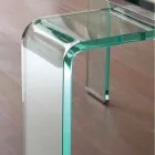 Table extensible Lord avec plateau en verre trempé Viadurini