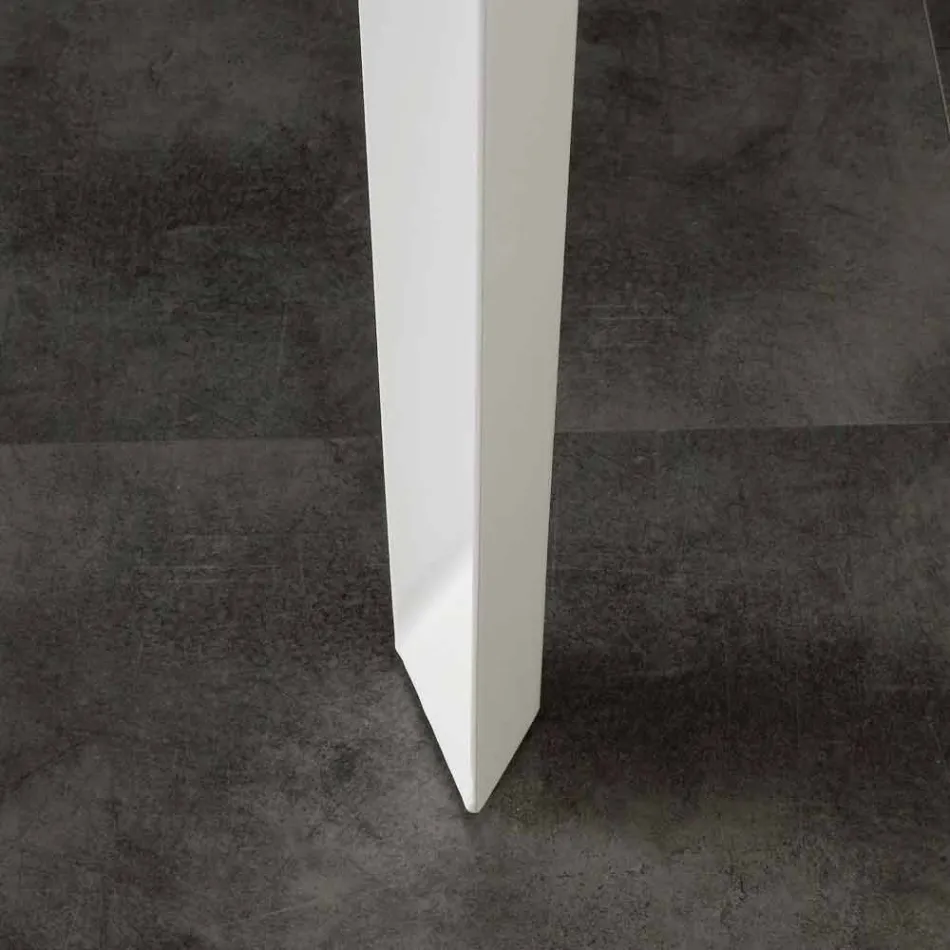 Table extensible avec plateau en verre trempé moderne Baltimora Viadurini