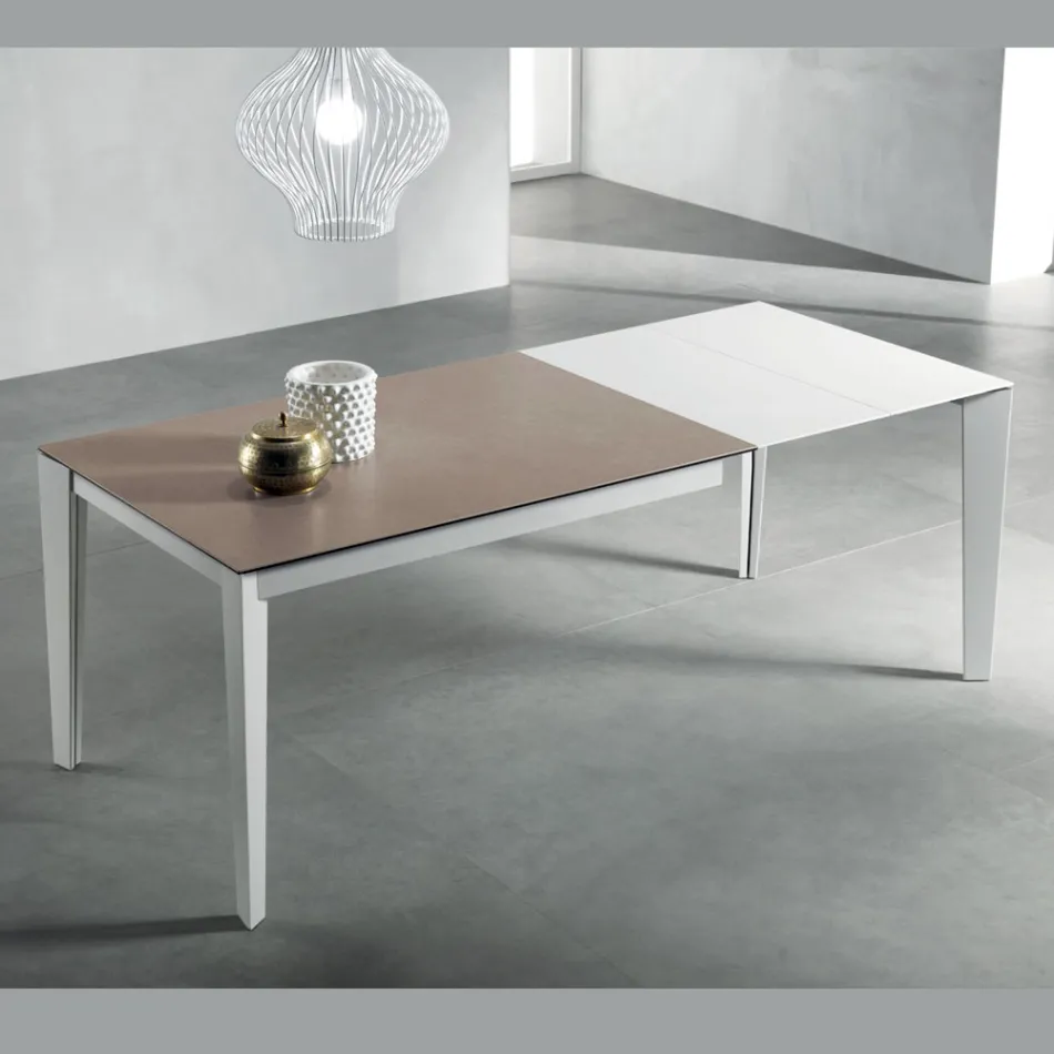 Table extensible Fokos Terra avec plateau en vitrocéramique - Anis Viadurini