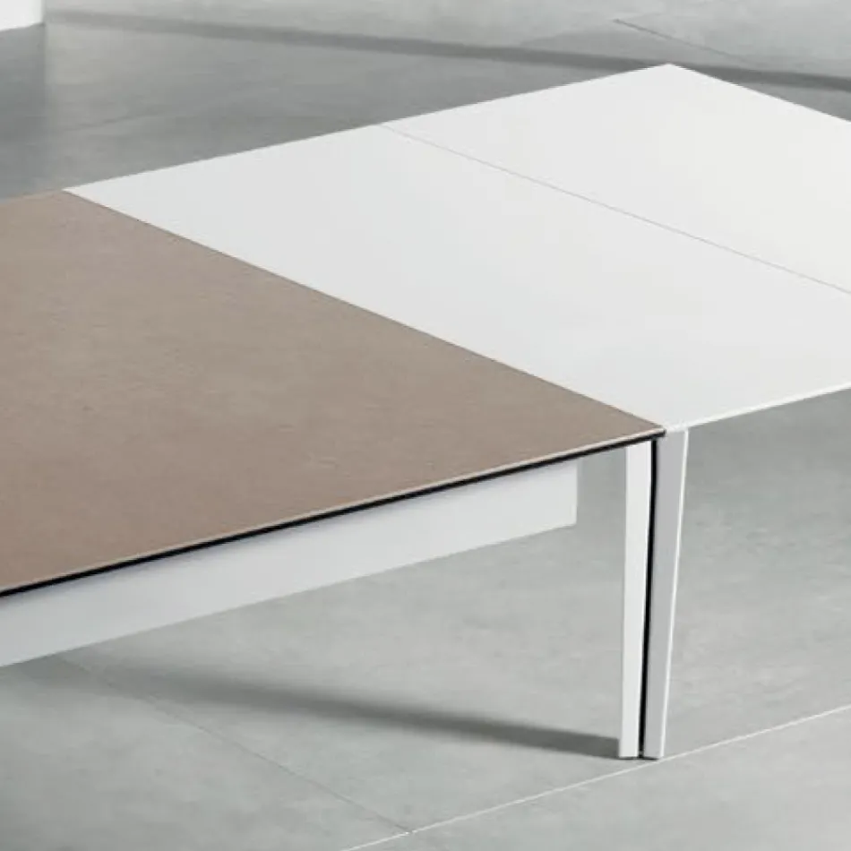 Table extensible Fokos Terra avec plateau en vitrocéramique - Anis Viadurini