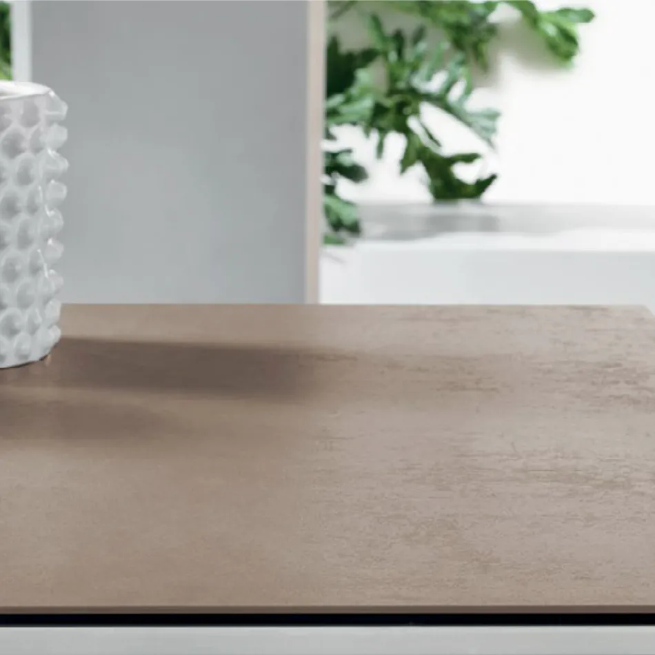 Table extensible Fokos Terra avec plateau en vitrocéramique - Anis Viadurini