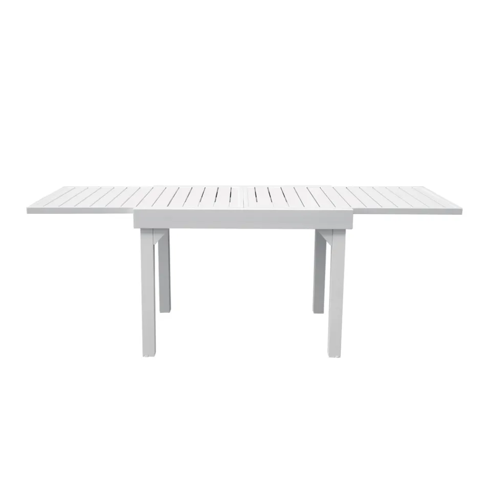 Table d'extérieur extensible avec plateau à lamelles en aluminium - Supernova Viadurini