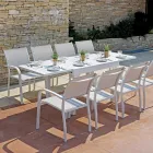 Table d'extérieur extensible avec plateau à lamelles en aluminium - Supernova Viadurini