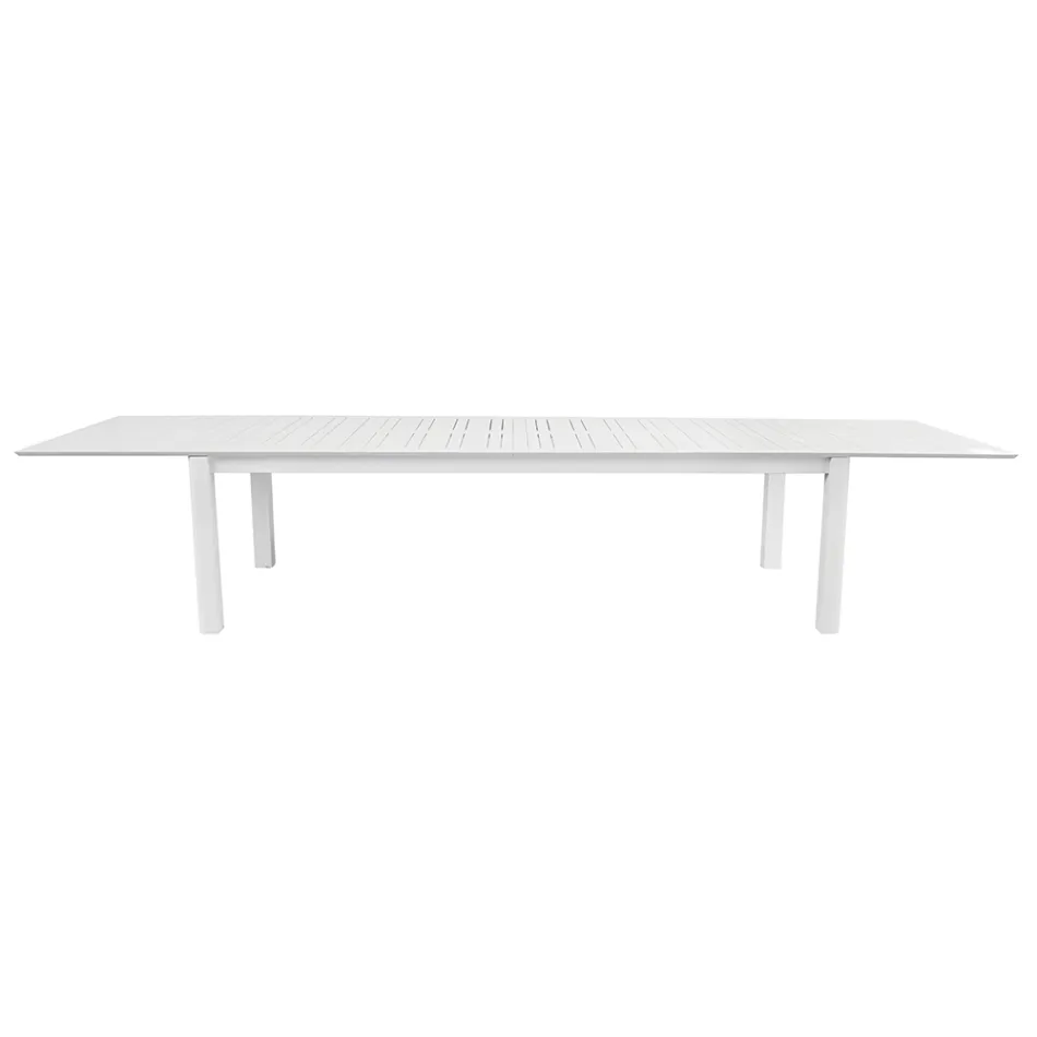 Table d'extérieur extensible avec plateau à lamelles en aluminium - Supernova Viadurini