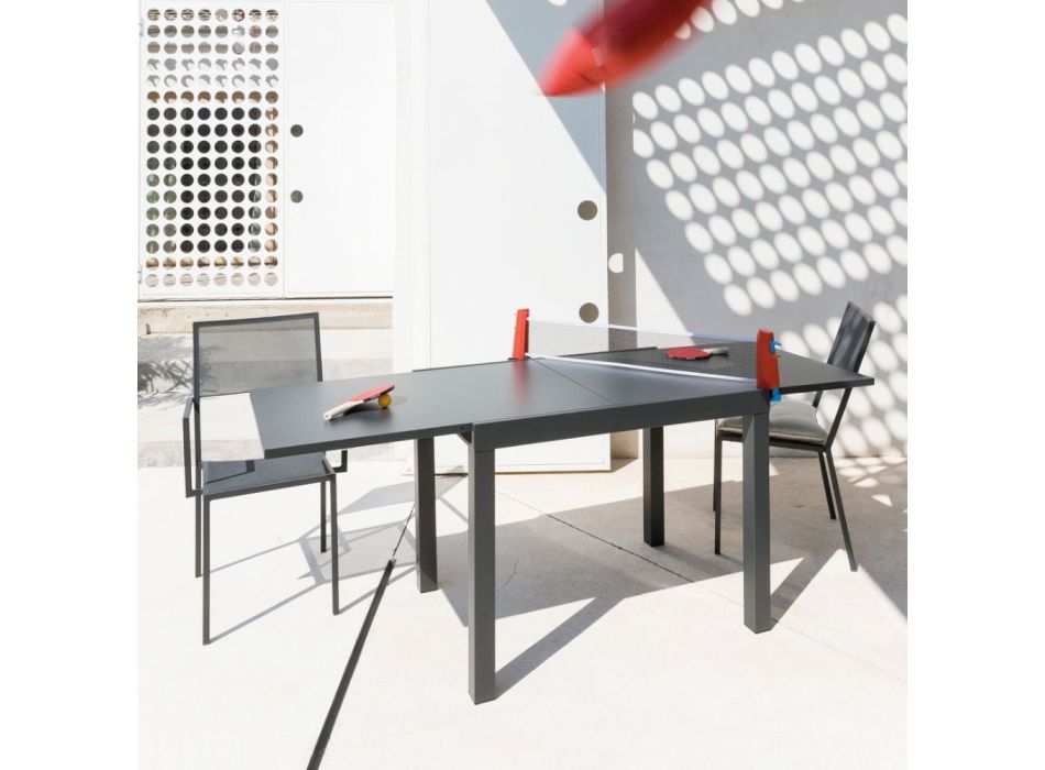 Table d'extérieur extensible en fer galvanisé peint Made in Italy - Woody Viadurini