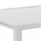 Table de jardin extensible avec plateau et base en aluminium blanc - Parler Viadurini