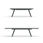 Table de jardin extensible en acier galvanisé Made in Italy - Brienne Viadurini