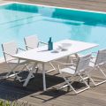 Table de jardin extensible en acier galvanisé Made in Italy - Brienne