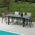Table de jardin extensible en aluminium avec plateau à lamelles - Passport Viadurini