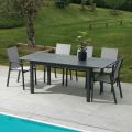 Table de jardin extensible en aluminium avec plateau à lamelles - Passport