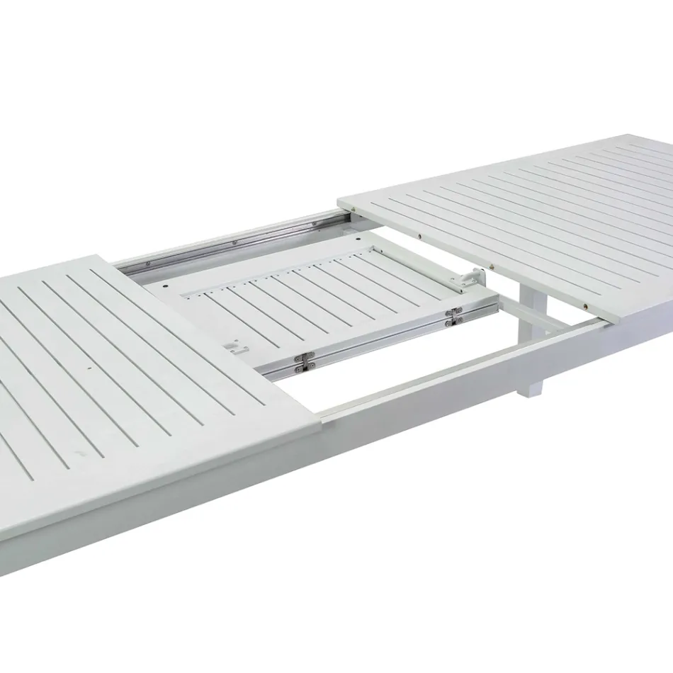 Table de jardin extensible en aluminium avec plateau à lamelles - Passport Viadurini