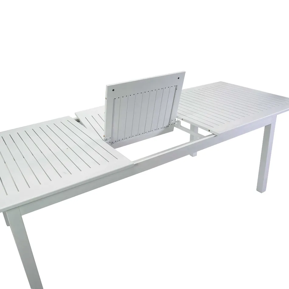 Table de jardin extensible en aluminium avec plateau à lamelles - Passport Viadurini