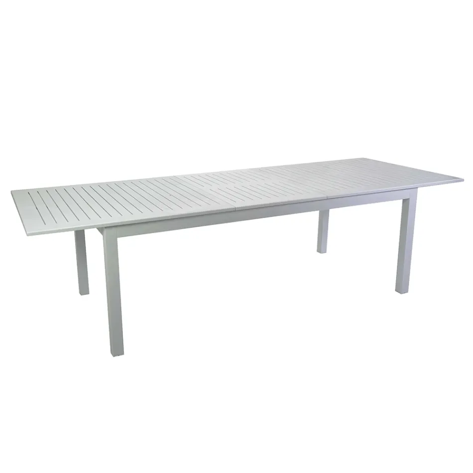 Table de jardin extensible en aluminium avec plateau à lamelles - Passport Viadurini