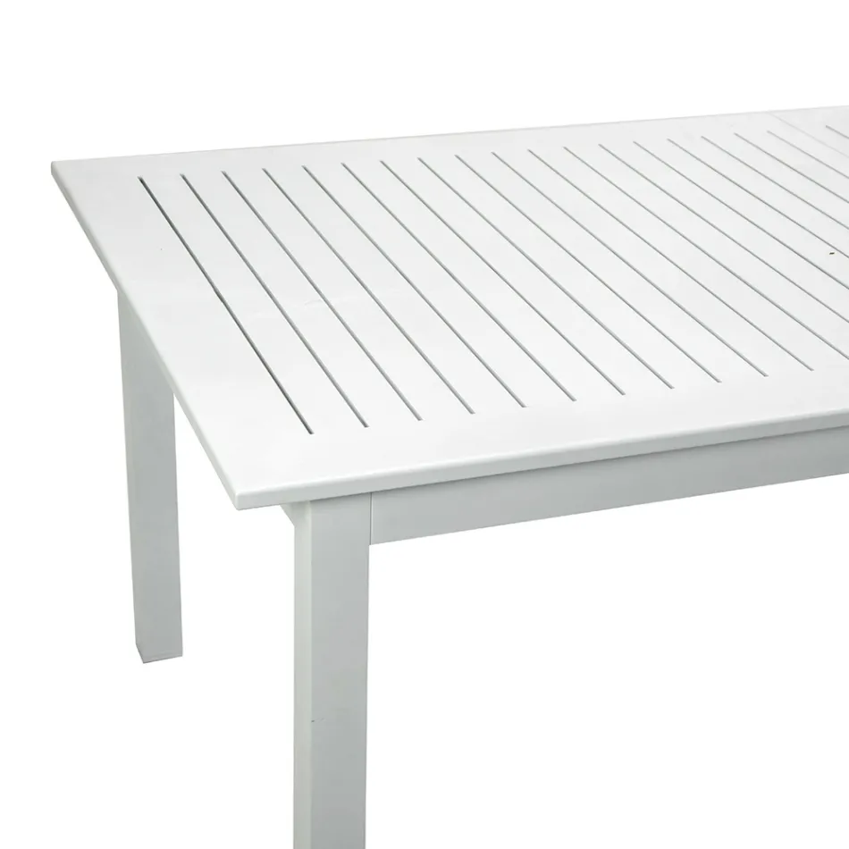 Table de jardin extensible en aluminium avec plateau à lamelles - Passport Viadurini