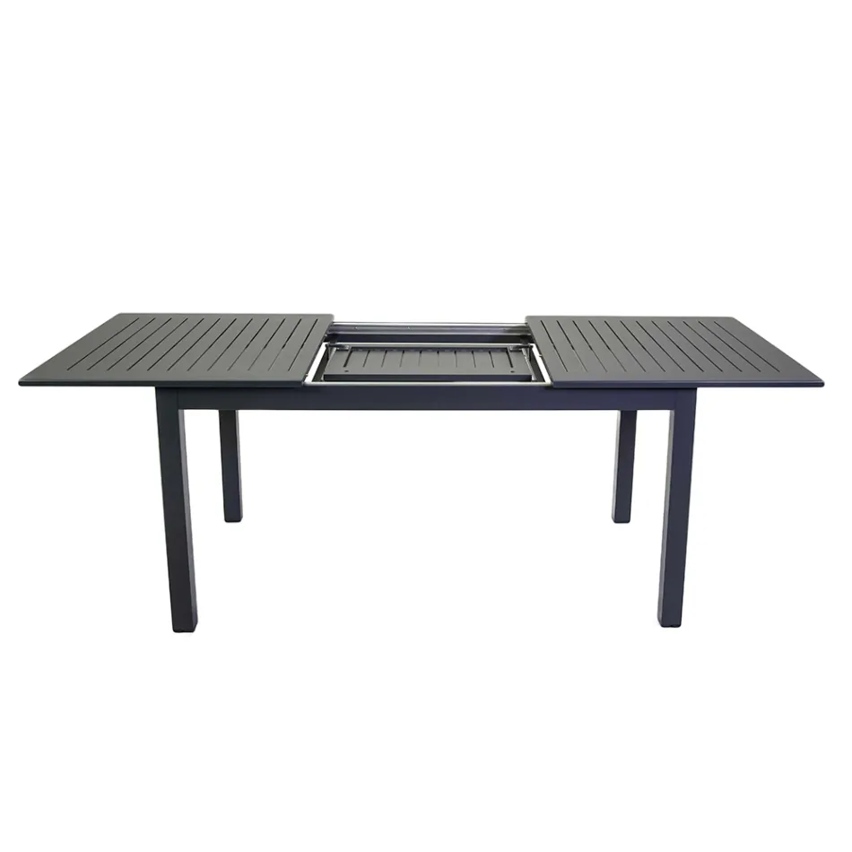 Table de jardin extensible en aluminium avec plateau à lamelles - Passport Viadurini