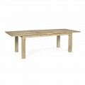 Table de jardin extensible à 260 cm en bois, 8 sièges Homemotion - Gismondo